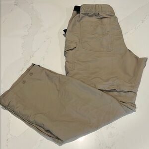 Royal Robbins Tan Casual Outdoor Camping Fishing  Zip off Pants cargo XL